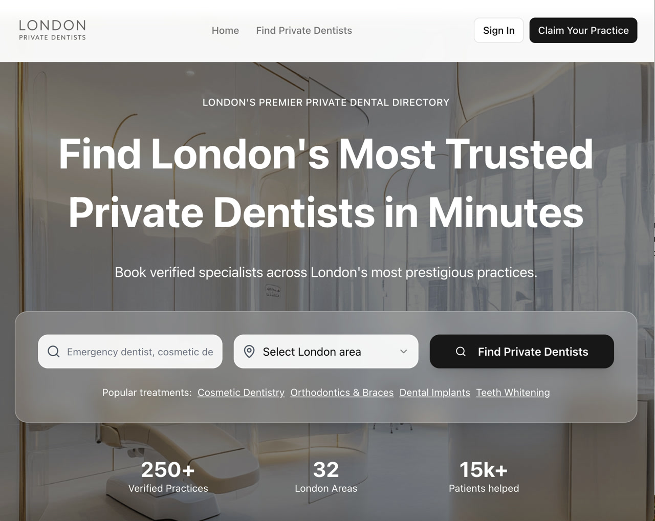 LondonPrivateDentists homepage